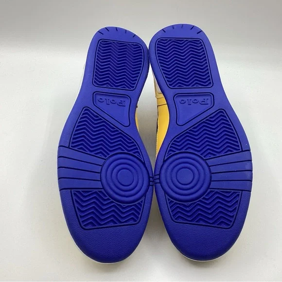 NWOT Ralph Lauren Mens Polo Shoes in Blue & Yellow. Men’s 8.5 - Picture 5 of 6